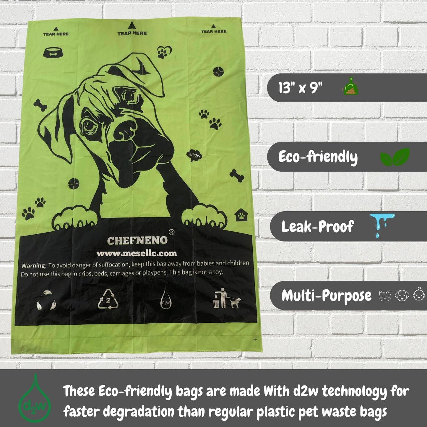 Biodegradable Dog Poop Bags with Dispenser (576 Bags) Eco-friendly doggy poop Pickup Bags 32 Refill Rolls Eco Dog Waste Bags Cat Litter Clamps & Poop Bags (32 Rolls, Uscented)