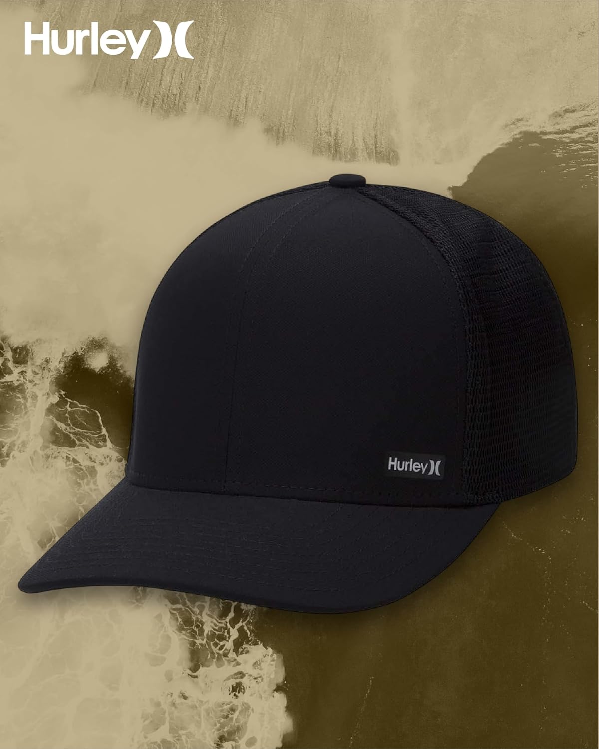 Hurley Men's Caps - H2O-Dri League Baseball Caps for Men with Snapback Closure - Classic Mens Trucker Hats (S-XL)