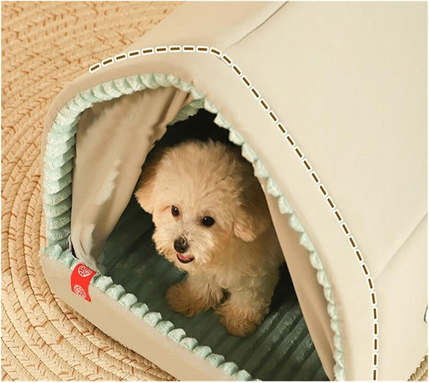 Dog House to Keep Small Dogs Warm in Winter, Enclosed pet Dog Bed, cat, Four-Season(S:39 * 36 * 36cm)