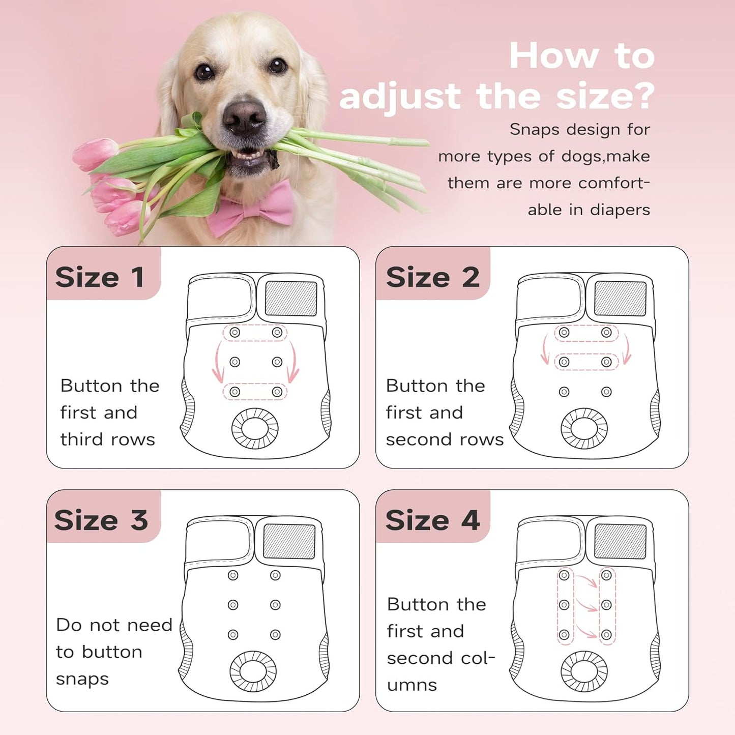 Paw Legend Washable Reusable Female Dog Period Diapers for Heat Doggie Puppy Diapers for Female Dogs (3 Pack,X-Small)
