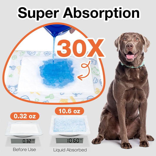 Dog Diaper Liners for Male and Female Dogs(100ct), Super Absorbent Disposable Doggie Period Booster Dog Diaper Inserts fit Most Reusable and Washable Pet Belly Band and Wraps