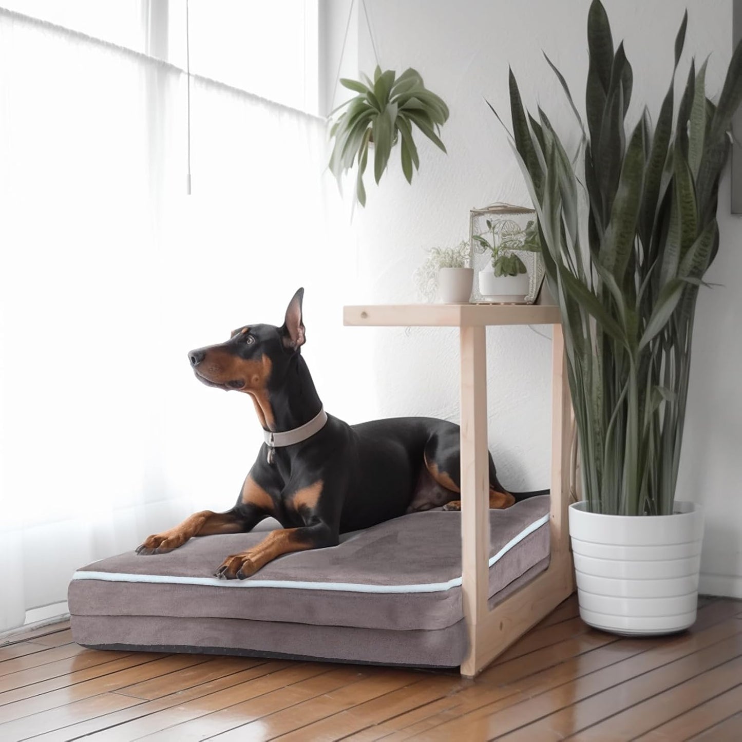 Laifug Orthopedic Memory Foam Pet(40"x 25"x 4",Slate Grey)/Dog Bed with Durable Waterproof Liner and Removable Washable Cover