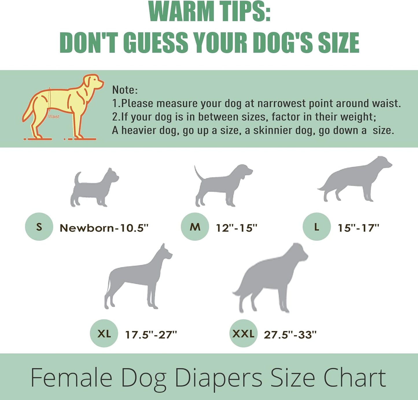 wegreeco Washable Female Dog Diapers (3 Pack), Highly Absorbent Dog Diapers for Female Dogs, Female Dog Diapers for Dogs in Heat, Period, Incontinence (Zebra, Giraffe, Spotty, Medium)