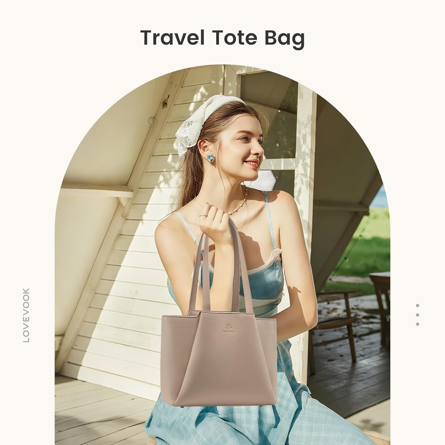 LOVEVOOK Shoulder Bag for Women - Vintage-Style Top Handle Shoulder Bag,Faux Leather Small Purse for Women with Zipper