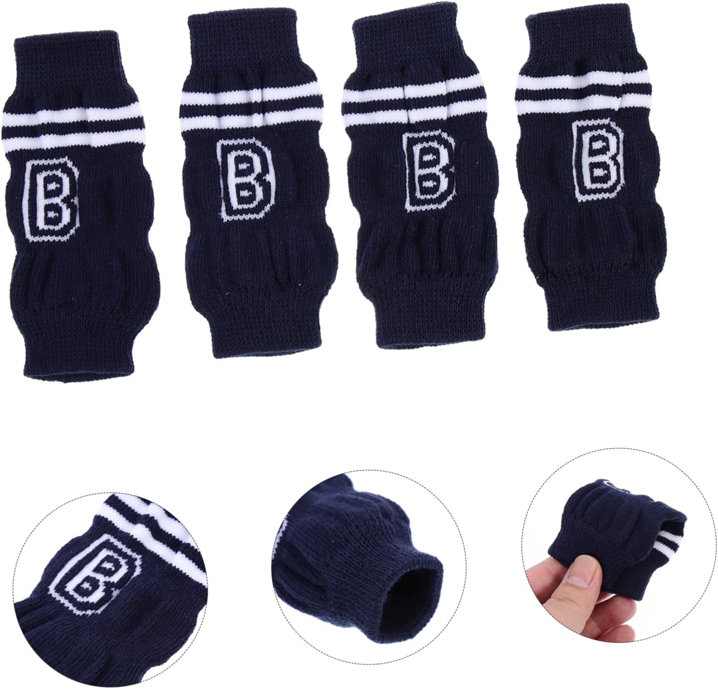 Milisten 4Pcs Dog Leg Covers Non Slip Puppy Socks with Cute Pattern Soft Protective Leggings for Dogs Up to Breathable Pet Leg Warmers for Outdoor and Indoor Use