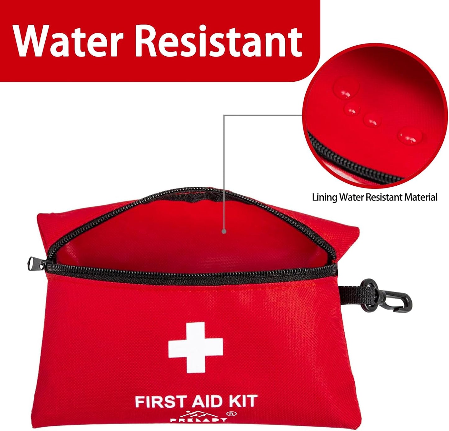 152 Piece Small First Aid Kit, Travel Size First Aid Kit TSA Approved, Mini Forst aid kit for Home, Car, Travel, Camping, Truck, Sports, Office, Hiking Med Kit for Backpack;