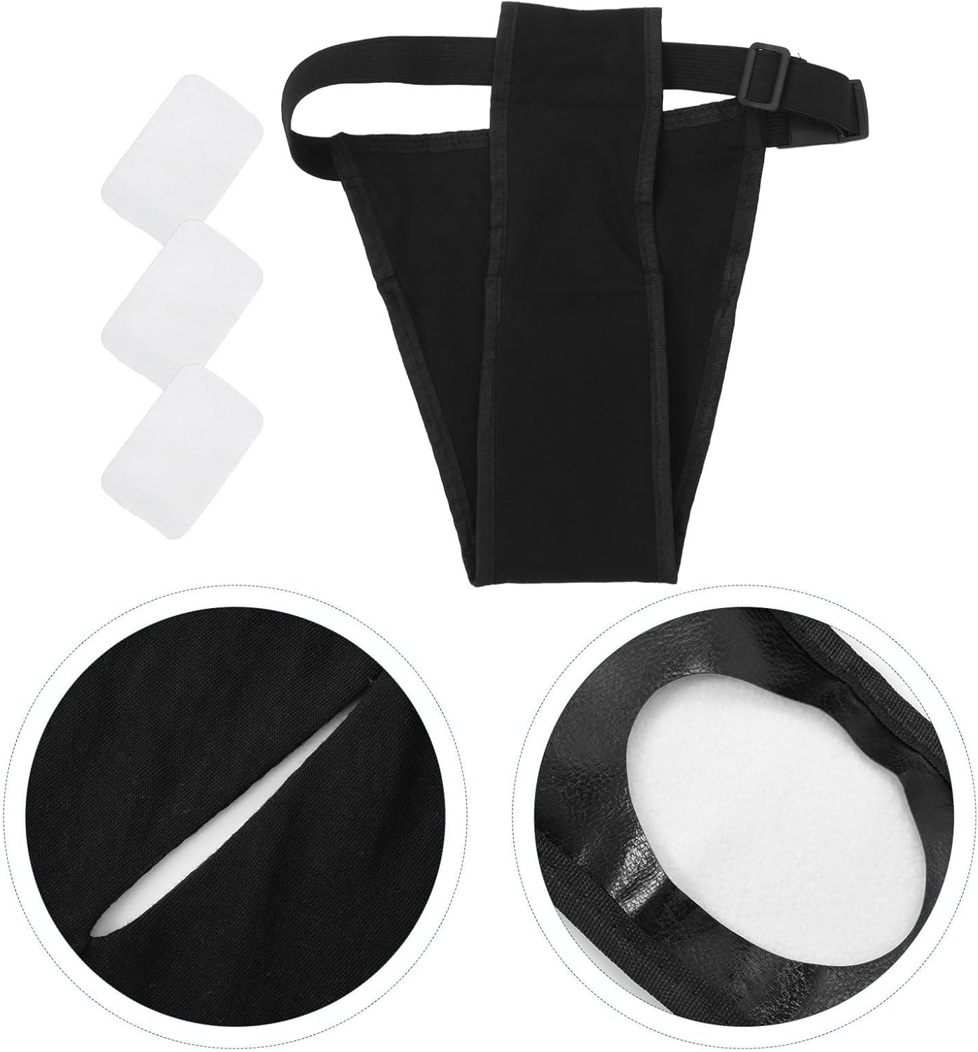 Milisten Female Dog Period Diapers Washable Reusable Puppy Dog Underwear with 3 Cotton Pads Black 2XL+XXL Breathable Protective Pet Pants for Heat Cycle and Incontinence