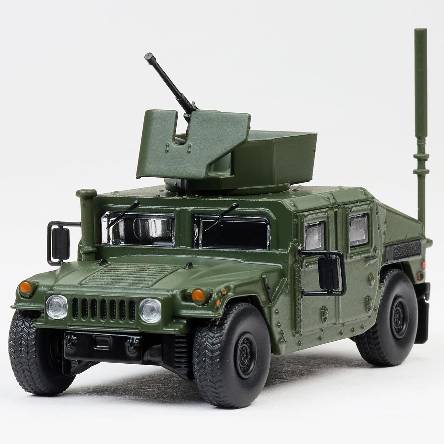MASSDI 1/64 Diecast Car Model Toy - TJ1000 M1151 Enhanced Weapon Transport Vehicle Military Green - Authentic Vehicle Building Kit Replica Classic Car Age 15 and Above