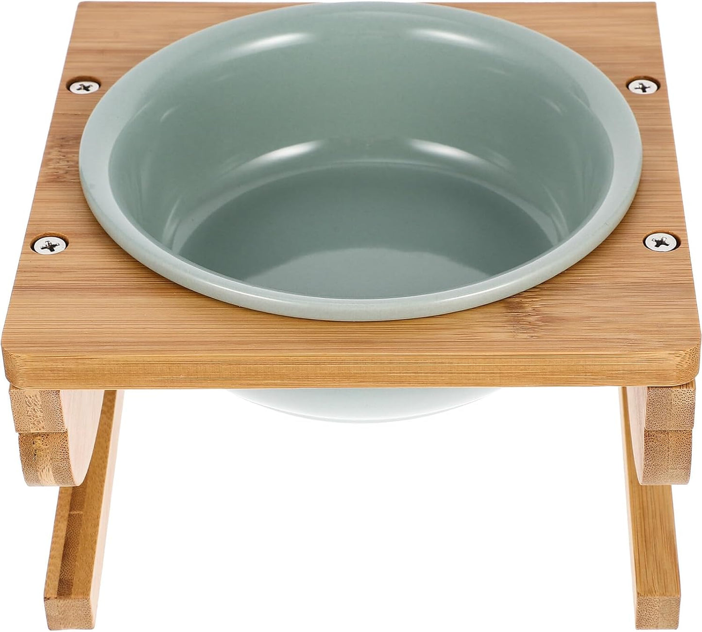 Milisten Ceramic Elevated Cat Bowl with Stand 15cm 600ml Whisker-Friendly Feeding Dish for Household Cats Indoor Pet Food Bowl