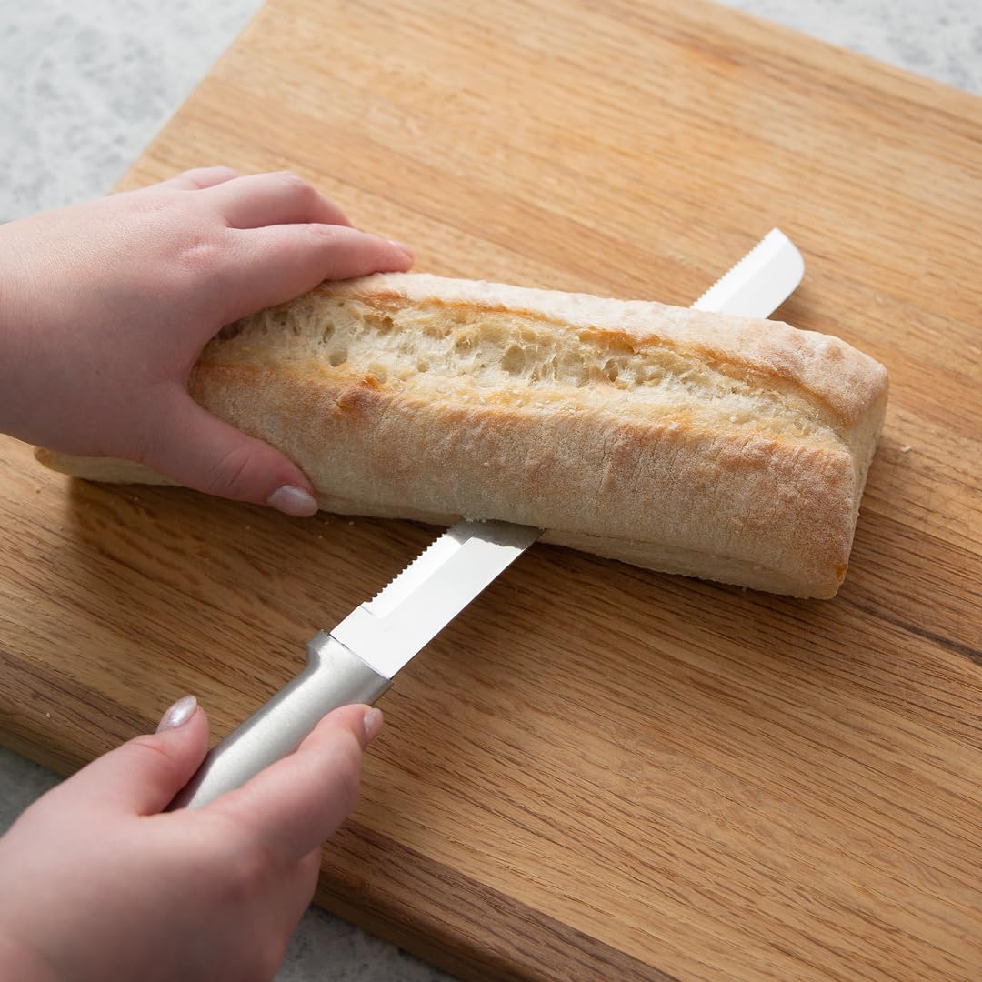 Rada Cutlery 8" Bread Knife (R143), Stainless Steel Serrated Blade, Siver Handle