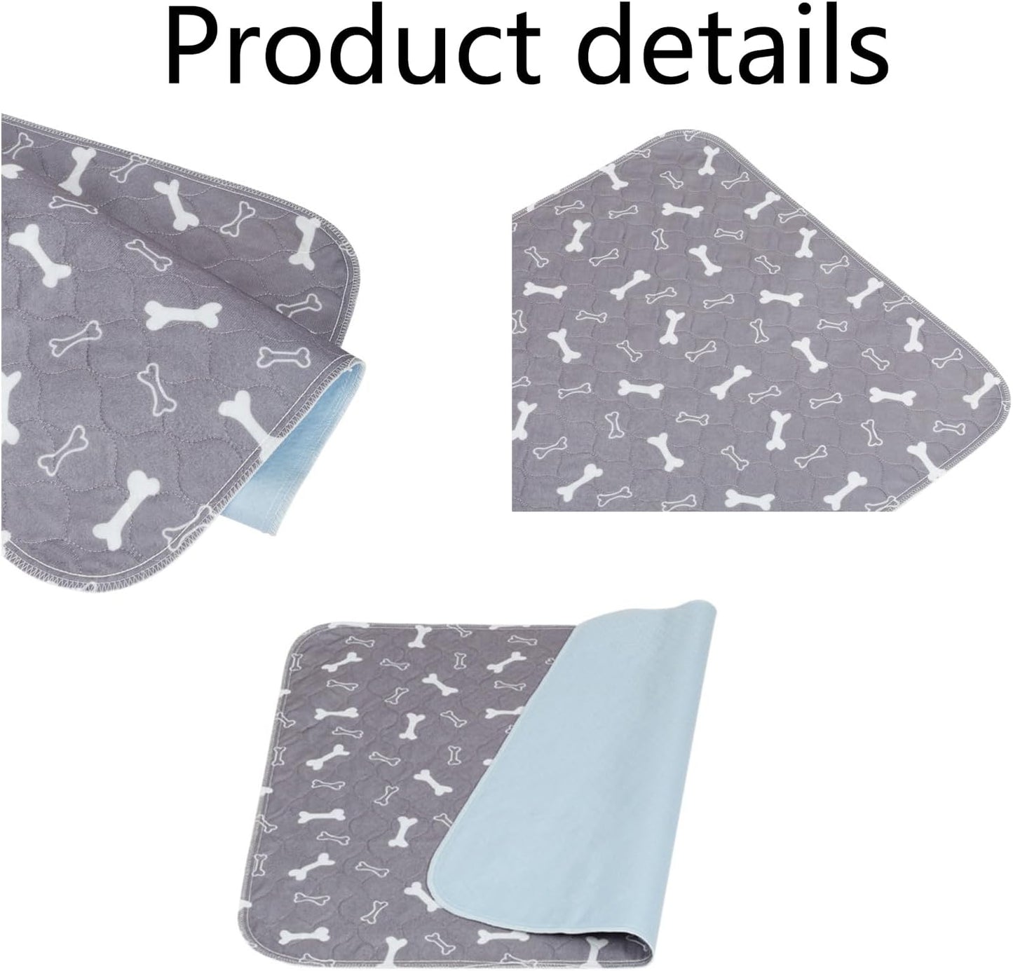 Puppy Pads with Pheromones, Pee Pads for Dogs, Washable Pee Pads for Puppy Training, Dog Pee Pads for Indoor Use, Grey Base Pet Training Mat (S: 15.7" × 23.6")