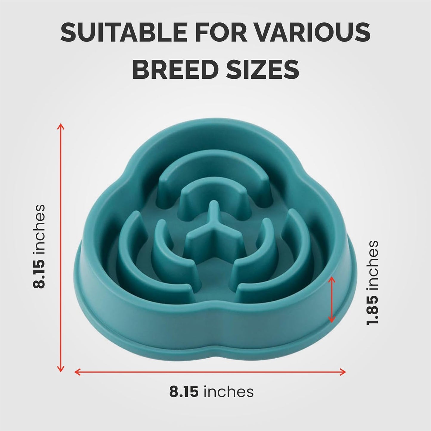 Dog Slow Feeder Bowl - Dog Dishes to Slow Down Eating - Puzzle Dog Food Bowl - Pet Bowl for Fast Eaters - Slows Down Pets Eating - Dog Bowl for Dry, Wet, & Raw Food - Dog Puzzles for All Breed Dogs
