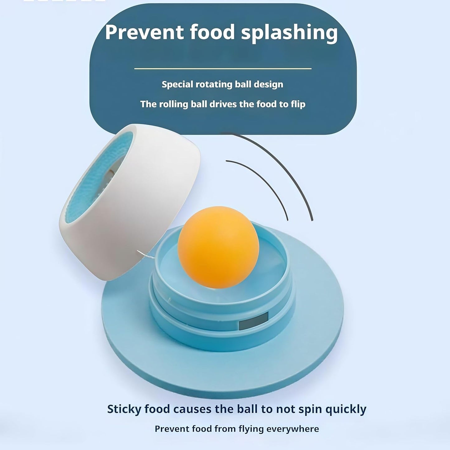 2026 New Anxiety Dog Bowl Anxious Lick Ball Calming for Dogs Bowls Toy Licking Cat Licks Liquid Food Yogurt Slow Feeder Roller Sphere Licker to Keep Them Busy Licky Treat (Upgraded Blue-B(Dog))
