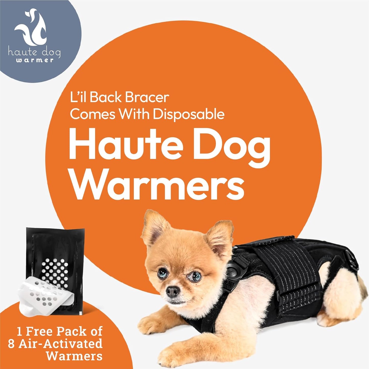 Dog Back Brace with Soothing Heat Warmers for IVDD - Pain Relief for Arthritis - Spinal Surgical Recovery - Herniated & Slipped Disc - Made in USA (Large)