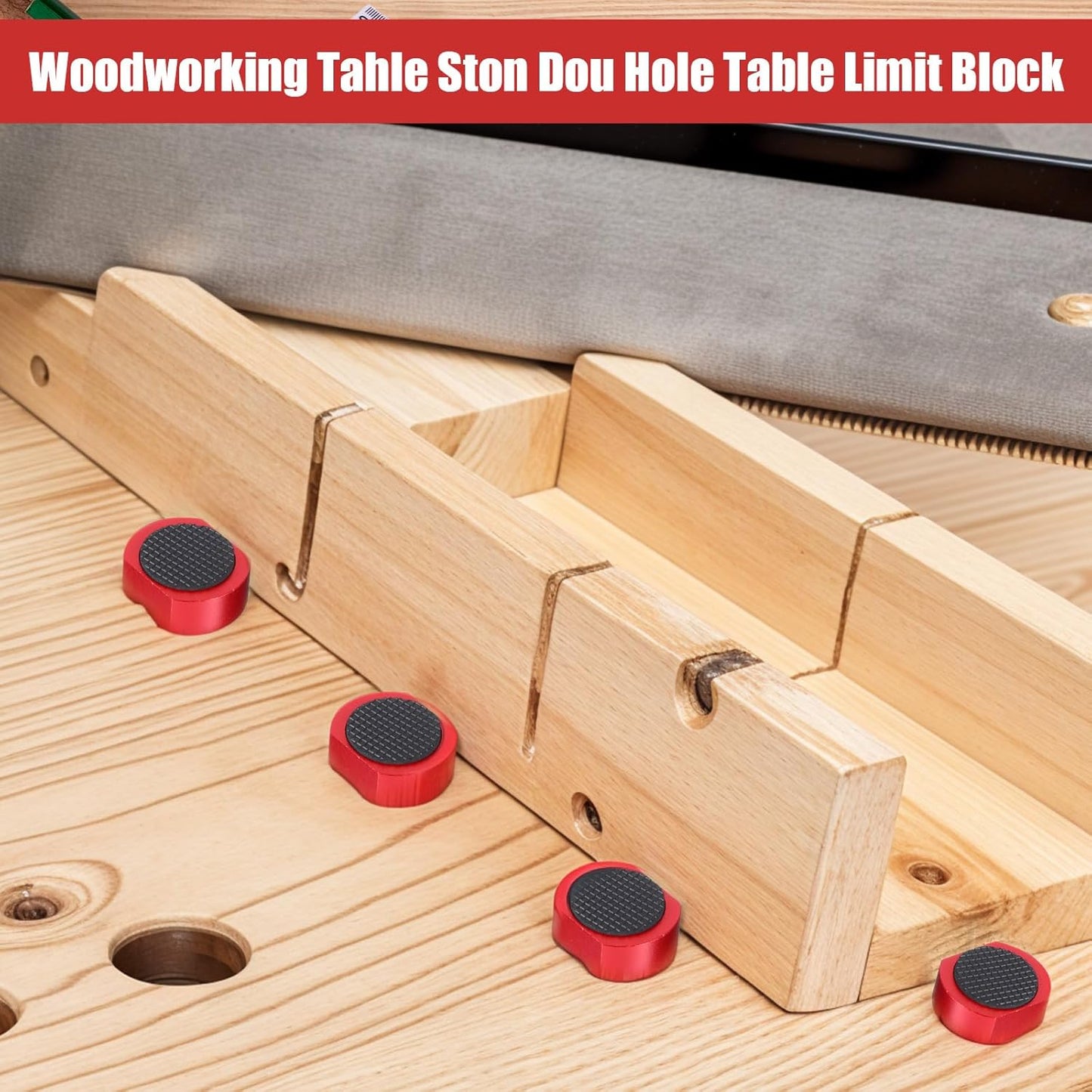 12-Pack 3/4" Aluminum Bench Dogs Non-Slip Bench Dog Clamps Accessories for MFT Workbench, Woodworking & DIY Projects (19mm/0.75inch)