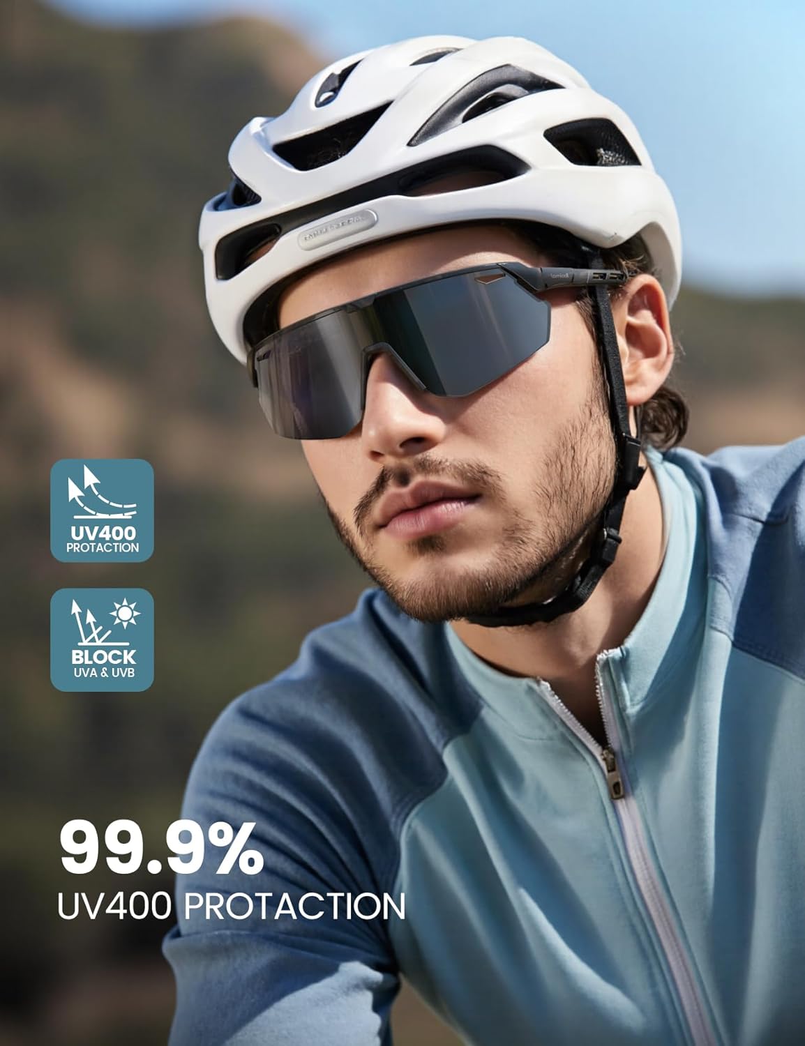 Lamicall 24g Polarized Sports Sunglasses for Men Women - UV400 Protection Sun Glasses Gifts for Running Cycling Baseball