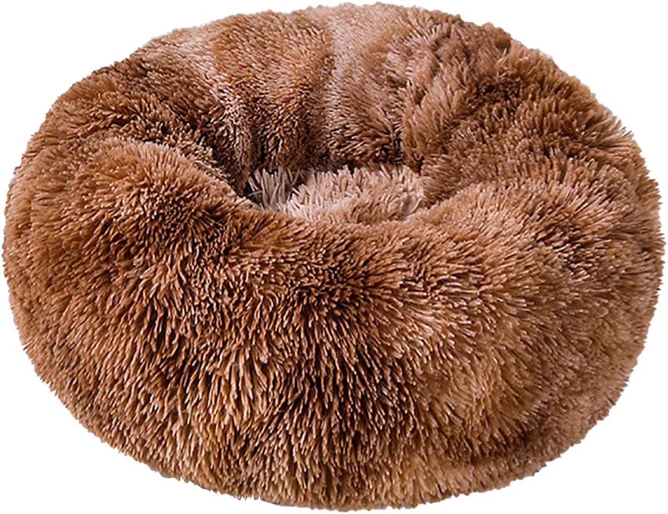 Dog Beds Calming Dog Bed Fluffy Donut Cuddler Cat Bed Round Donut Pet Bed for Cats and Small Dogs Cozy Soft Indoor Cat Pet Cushion Bed,11,S