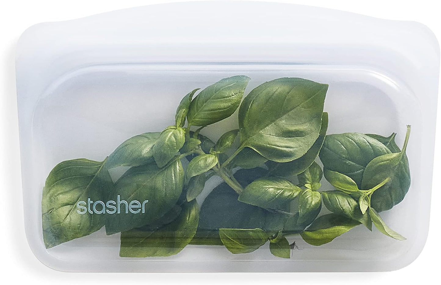 Stasher Silicone Reusable Storage Bag, Freezer Bag, Reusable Snack Bags, Microwave, Dishwasher, Oven Safe, Sous Vide, Premium Lunch Container, Eco Friendly, Food Storage Bag, 12 oz, Clear | Reusable Food Bag