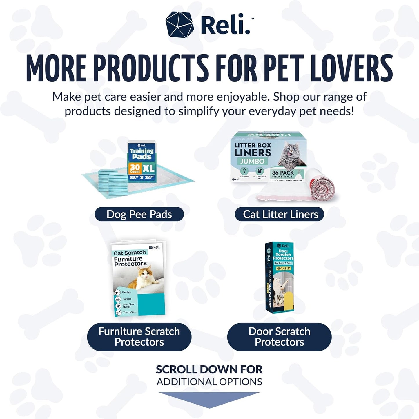 Reli. Biodegradable Dog Poop Bags Rolls (600 Pack, 40 Rolls) | 9"x13" Poop Bags for Dogs | Unscented, Leak Proof Oxobiodegradable Pet Waste Eco-Friendly | Blue | Leash Clip Holder Included