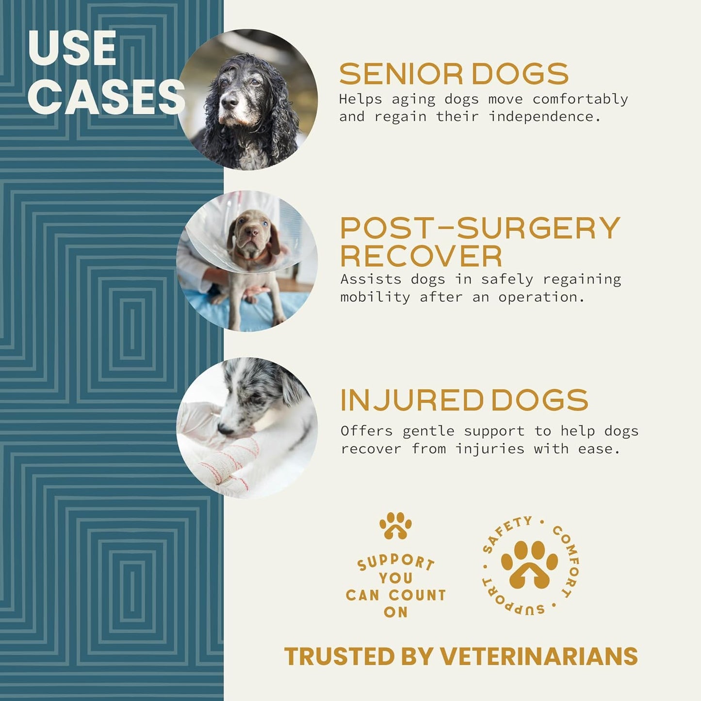 Help 'Em Up® - Dog Lift Harness│ Adjustable Lifting Harness for Dogs │ Full Body Support, Rear Leg Support (Conventional, XL)