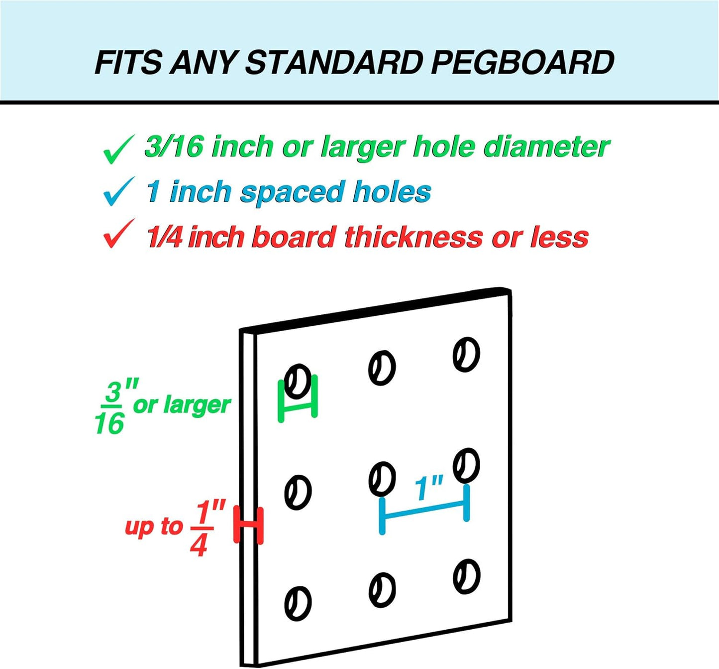 Pegboard Baskets, Set of 4 Black - Hooks to Any Peg Board - Pegboard Accessories, Square Style Wire Shelf Baskets - Organize Tools, Workbench, Garage Storage - Wall Organizer Attachments