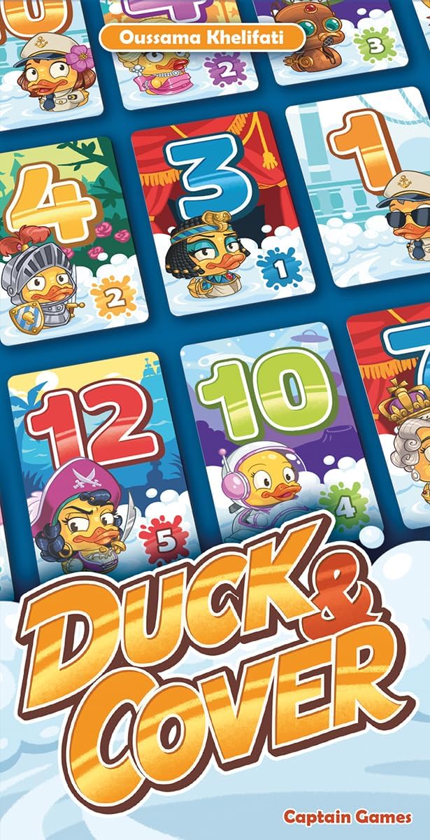 Captain Games Duck and Cover Party Game - Fun Fast-Paced Card Game for Family Game Night, Hilarious and Competitive Game for Kids & Adults, Ages 7+, 2-7 Players, 30 Minute Playtime, Made