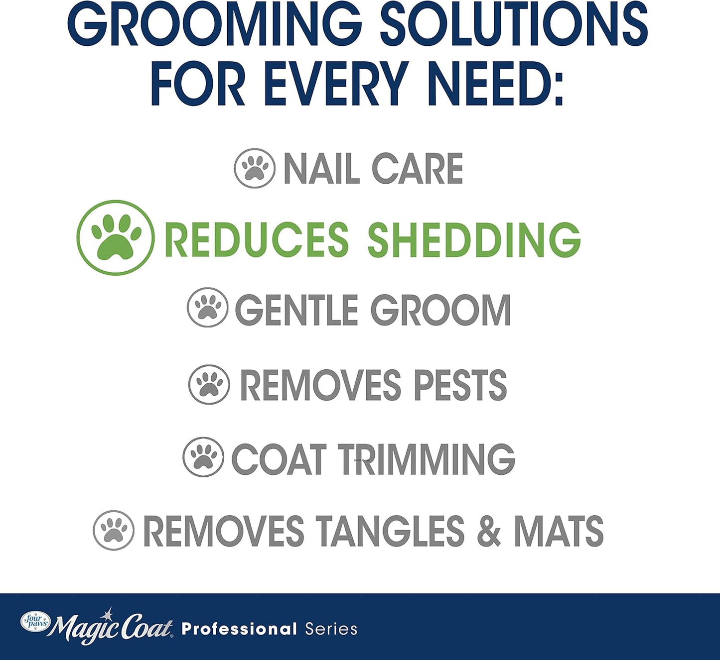 Four Paws Magic Coat Professional Series Grooming Brush for Dogs & Cats, Reduces Shedding, Stimulates Coat's Natural Oils, Ergonomic Design, Ideal for Medium, Long, Curly, and Wiry Coats