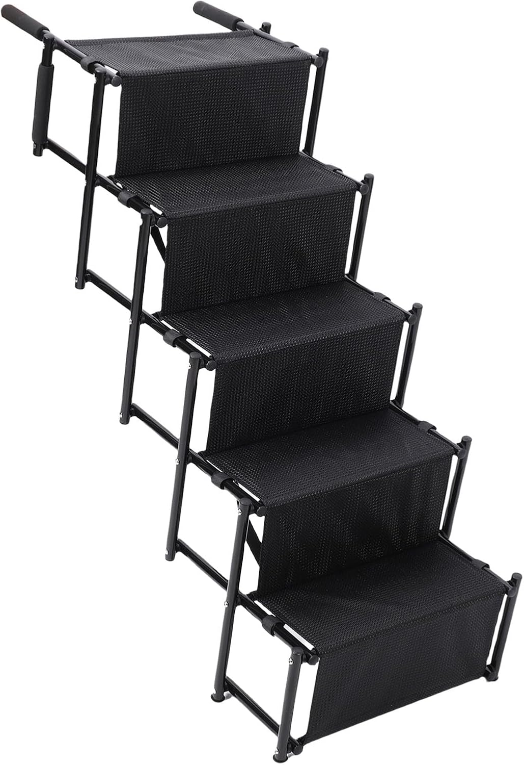 Dog Stairs Portable Folding Ramp Support 110.23lbs Pet Ladder SUV Truck High Bed