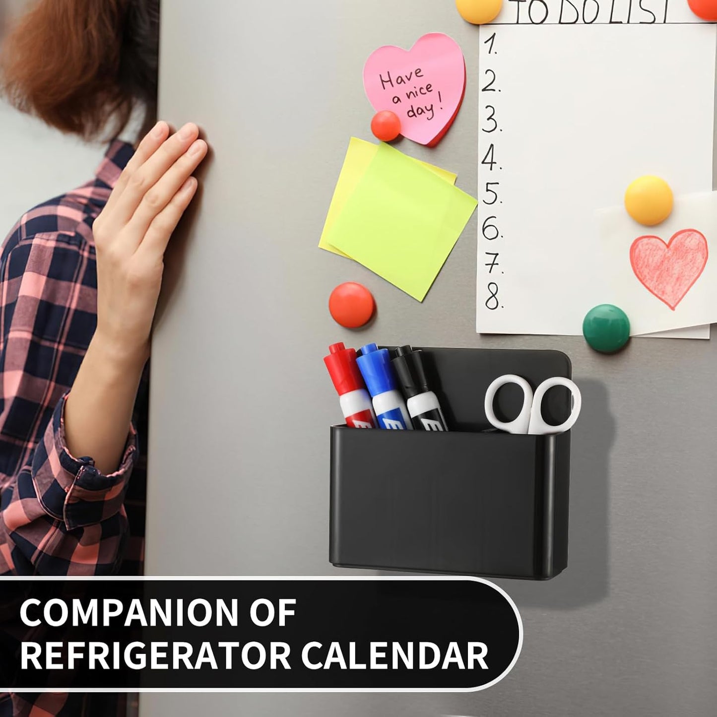Camelmother 2Magnetic Marker Holder For Whiteboard Dry Erase Marker Holder For Office Refrigerator Fridge Classroom Must (black)