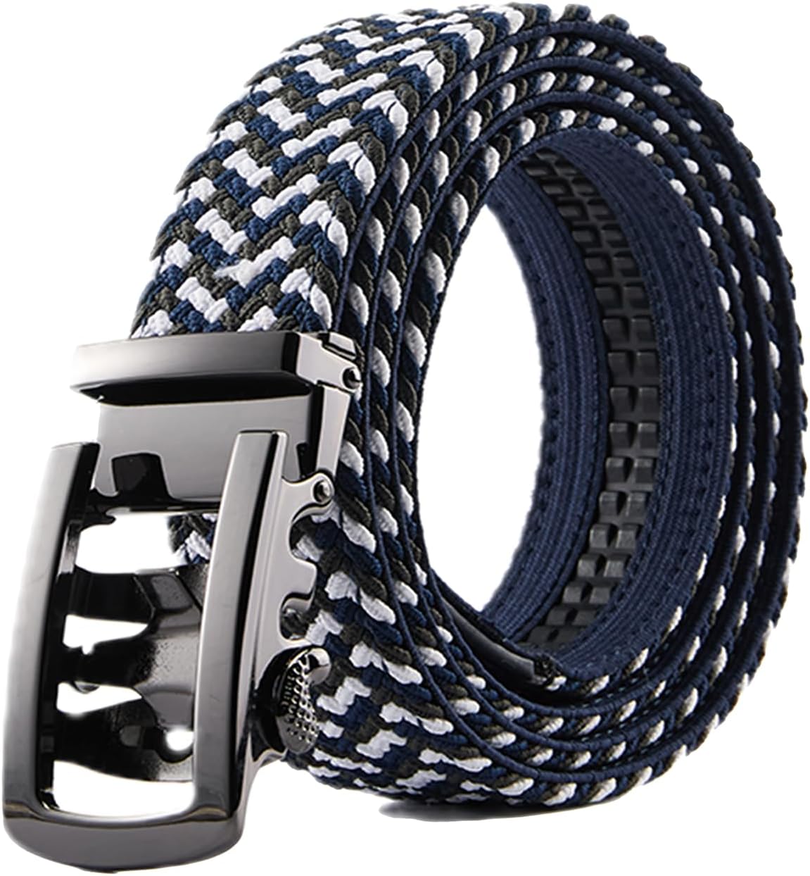 Mens Belt, Ratchet Belts Adjustable Automatic Buckle PU Leather belt for men - Trim to Fit