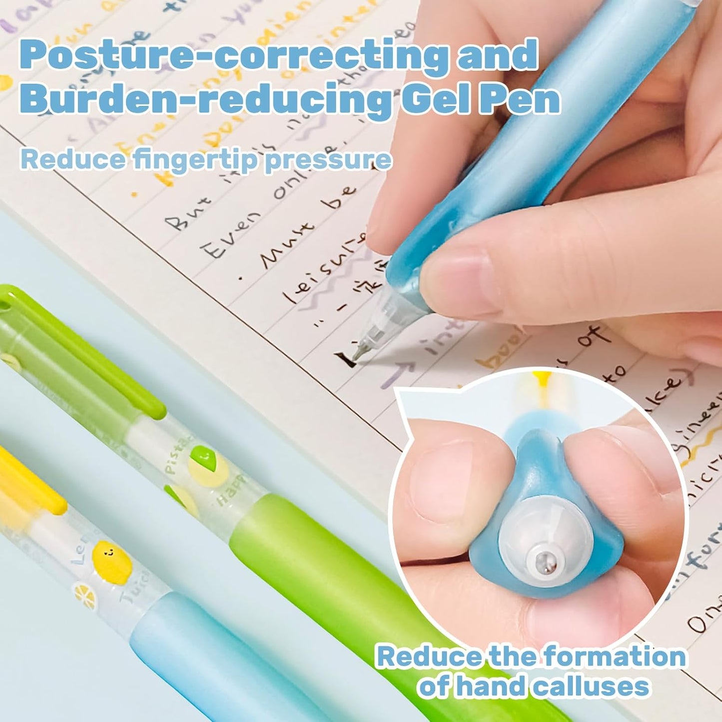 Smooth Writing Pens - Fine Point 0.5mm Black Ink Gel Pen, Retractable Click Design with Ergonomic Soft Grip Cushion, 5 Pcs for Office & School Supplies (4-Pack)