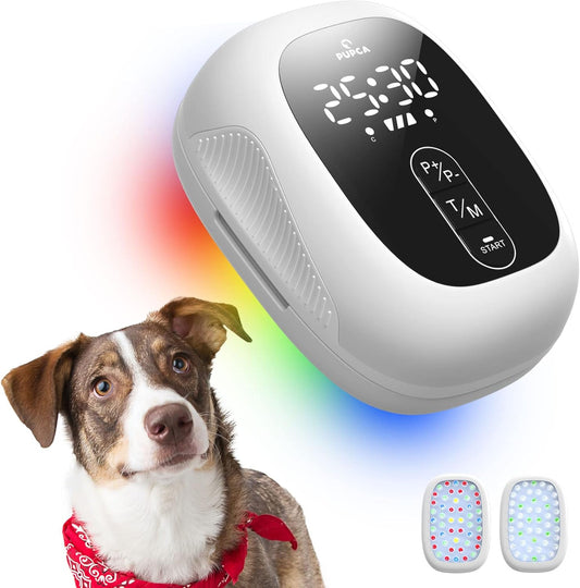 Red Light Therapy for Dogs, Cold Laser Therapy for Pets, Dual Treatment Heads for Joint Discomfort Relief, Muscle Recovery & Skin Care