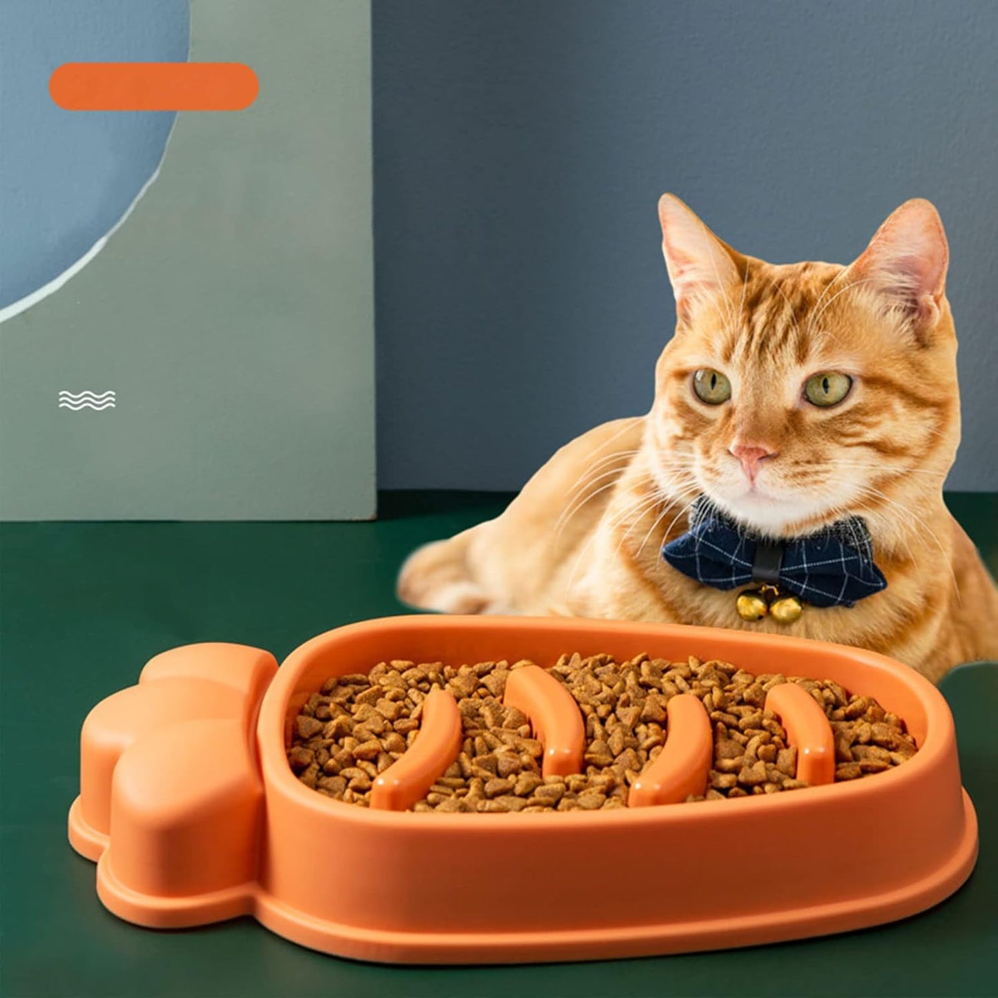 Slow Feeder Dog Bowls Fun Carrot Shape Puzzle Feeding Bowl Interactive Puppy Food Bowls Safe Skid Design