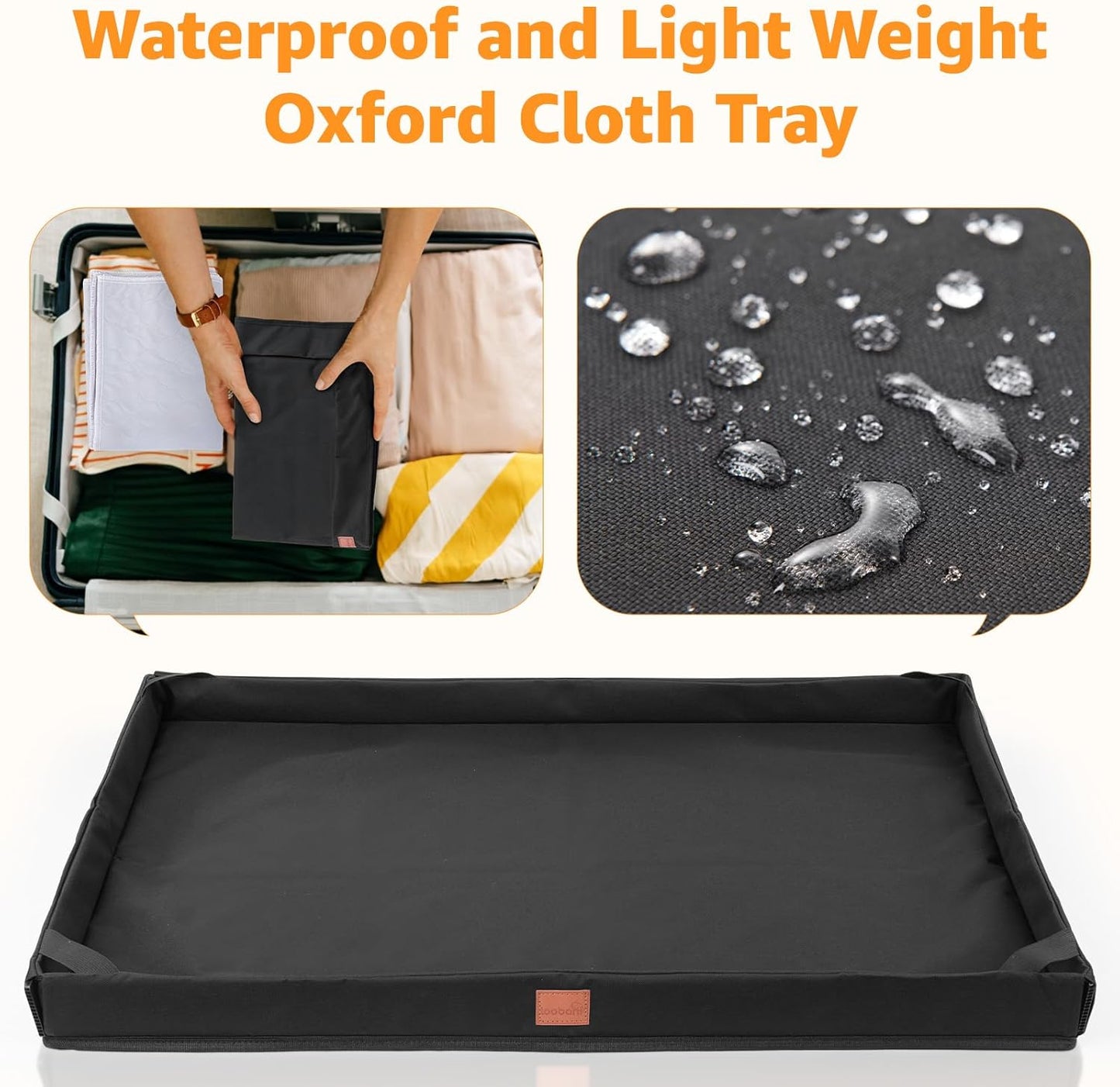 LOOBANI Dog Grass Pad with Tray, Lightweight Oxford Cloth Tray for Potty Training, 19 * 24 in