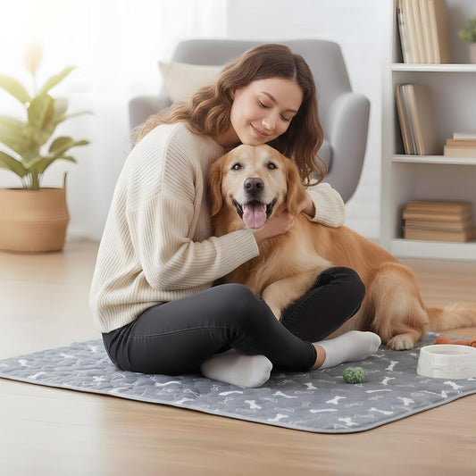 Puppy Pads with Pheromones, Washable Puppy Pee Pads for Dogs & Cats, Reusable Puppy Pads with Leakproof & Odor Control, Non-Slip Training Pads for Home and Travel 16" × 24"(Lint Roller Included)
