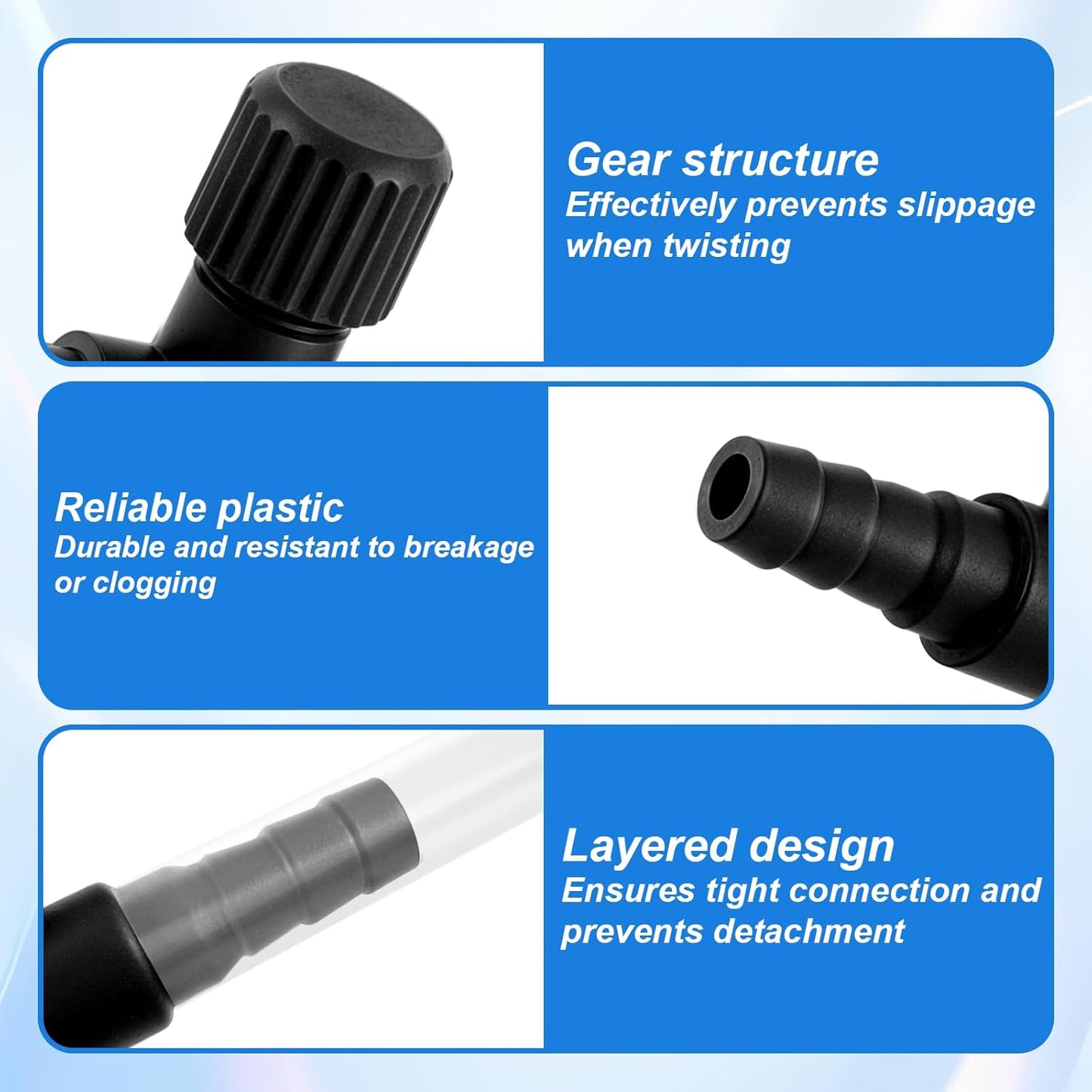 Aquarium Air Valve, 10 Pcs Aquarium Air Pump Control Valves T Shaped Single Way Plastic Air Flow Control Regulator Aquarium Air Pump Accessories for Fish Tank 3/16" ID Tubing (Black)