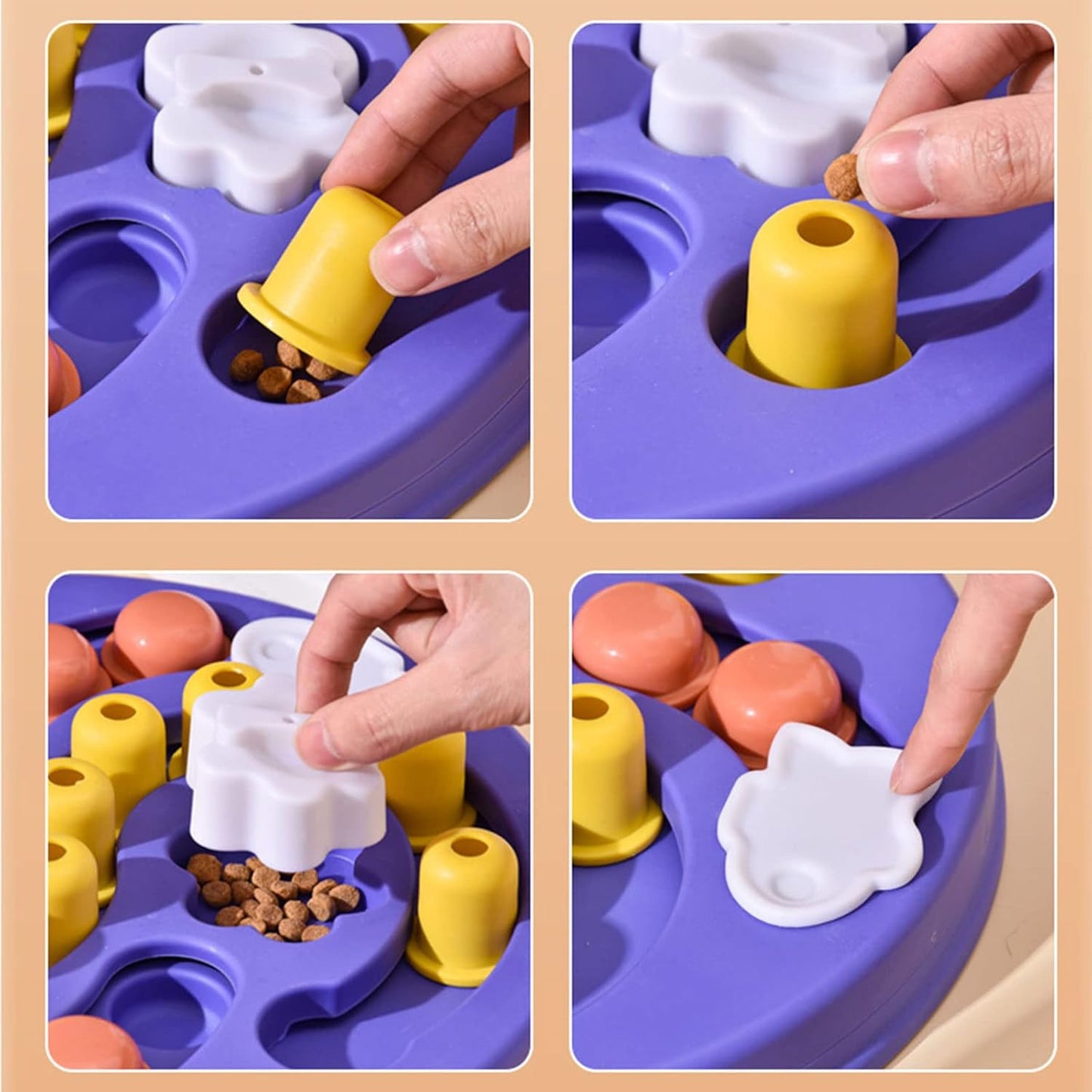 Dog Bowl Slow Eating Maze Shaped Multifuction Choking Plates for Dogs Anti-Choking Food Grade Plate