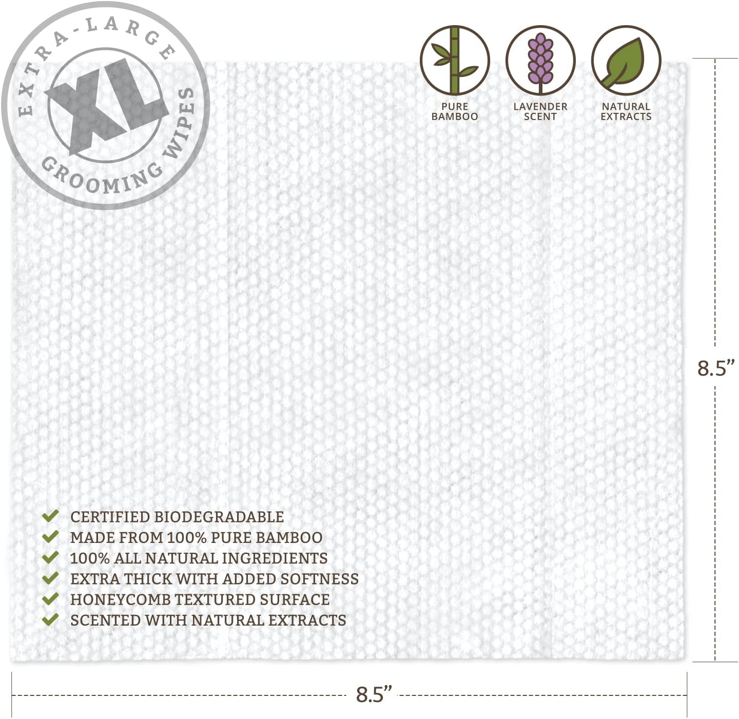 Doggy Do Good Pet Wipes (Xtra-Large) - 60 Ct. Single Pack (Lavender Scent)