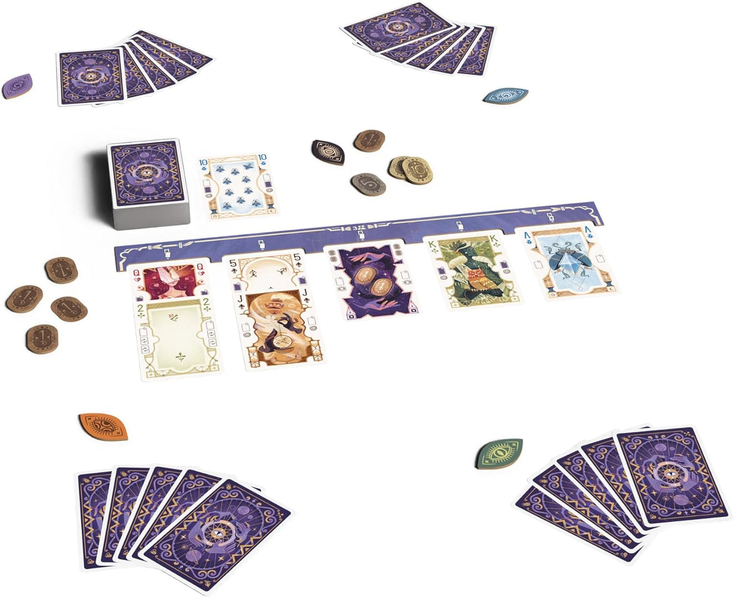 Asmodee All in: Predictions Card Game - Bluffing Strategy Game of Fate, Foresight & Probability, Fast-Paced Family Fun for Kids & Adults, Ages 10+, 2-5 Players, 30 Minute Playtime