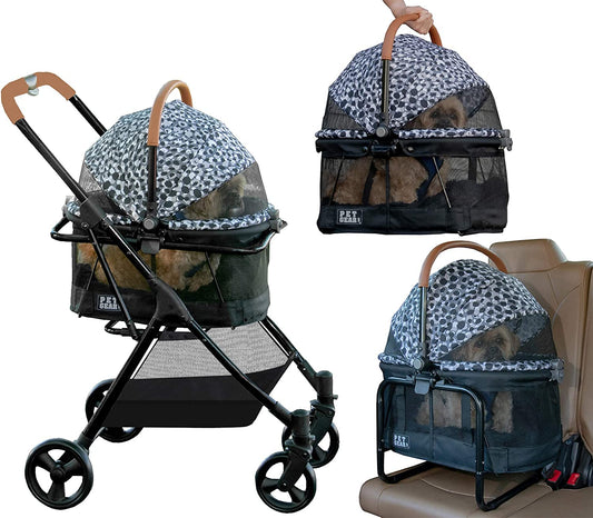 Pet Gear, A Vermont Family Owned Company Since 1936, 3-in-1 Travel System, View 360 Stroller Converts to Carrier and Booster Seat with Easy Click N Go Technology, for Small Dogs & Cats, 4 Colors