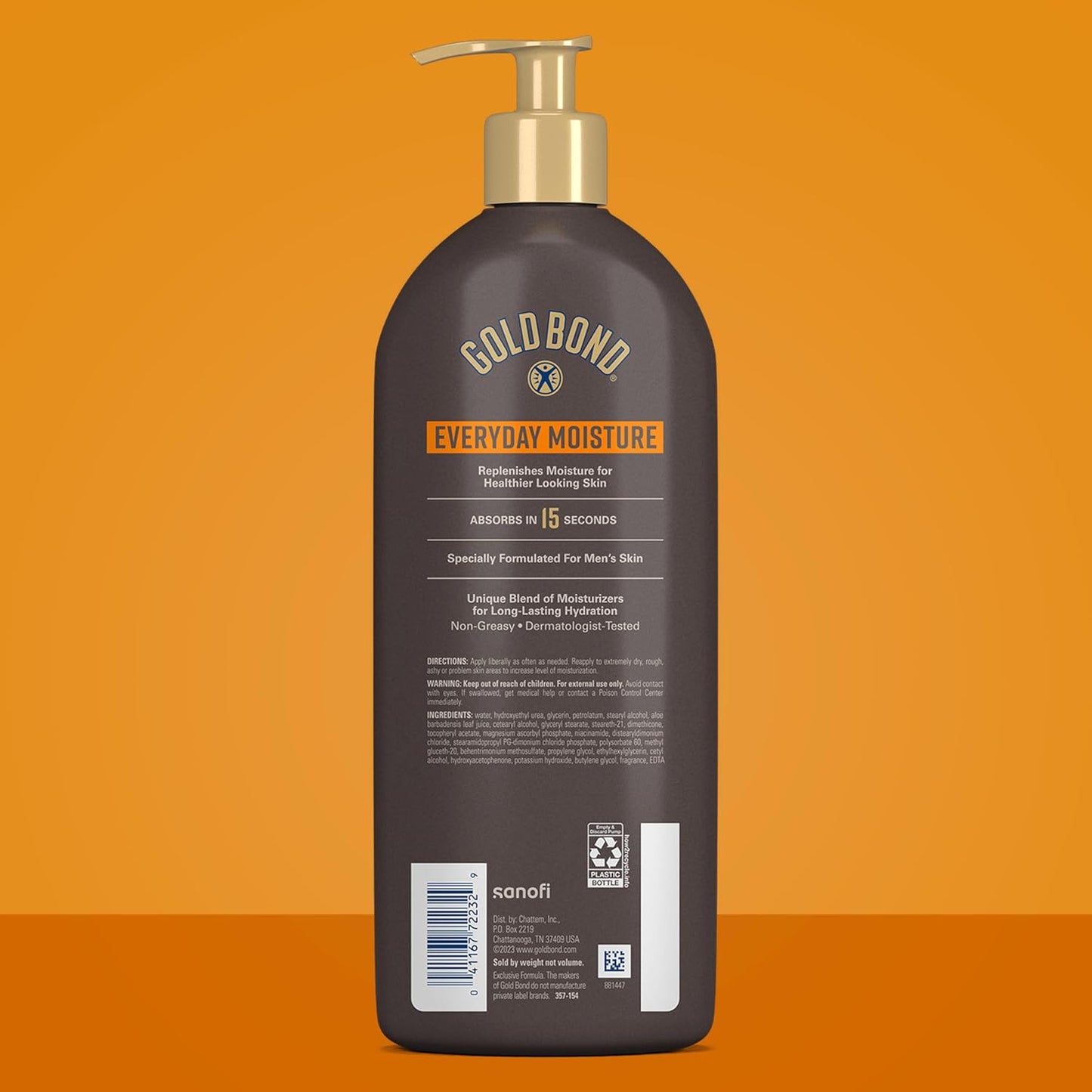 Gold Bond Men's Essentials Everyday Moisture Daily Body & Hand Lotion with Vitamin C, Hydrating Lotion Formulated for Men's Dry Skin, Value Size, 24 oz.