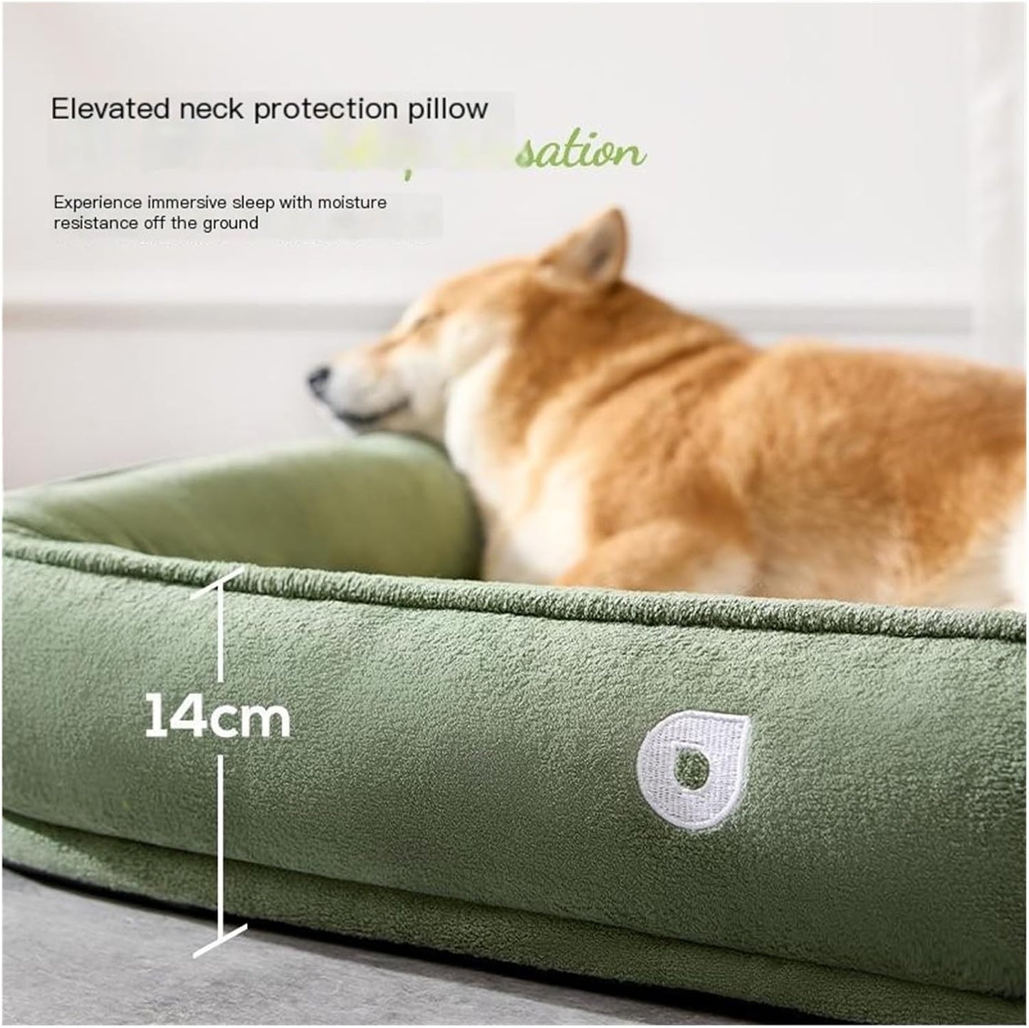 New Four-Season Universal Dog Kennel, Thickened Splash-Proof Runway, cat, Removable and Washable mat, pet(Ash,M)