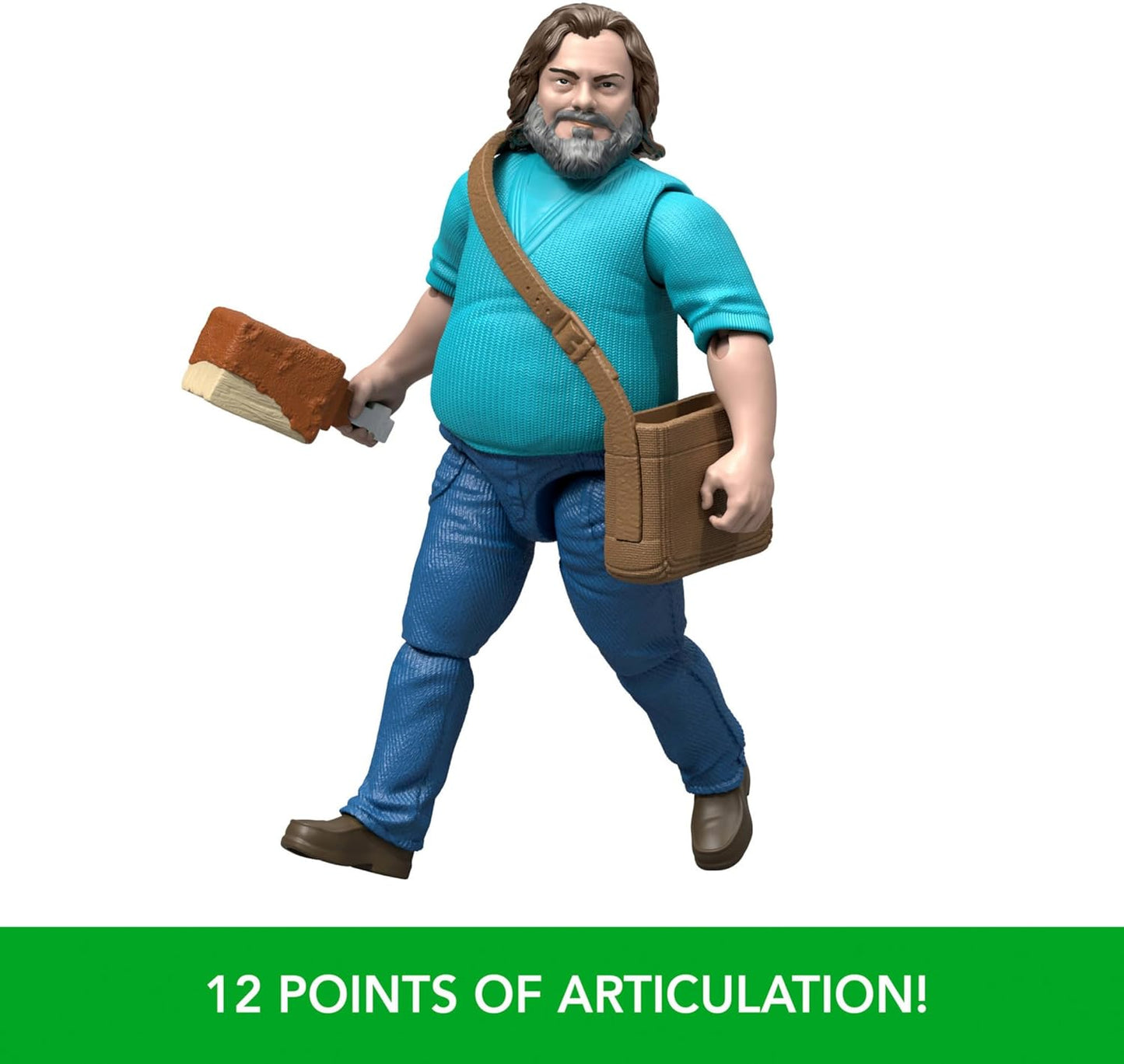 Mattel Minecraft Action Figure & Accessories Set, 4-inch Steve Posable Character Collectible Inspired by A Minecraft Movie