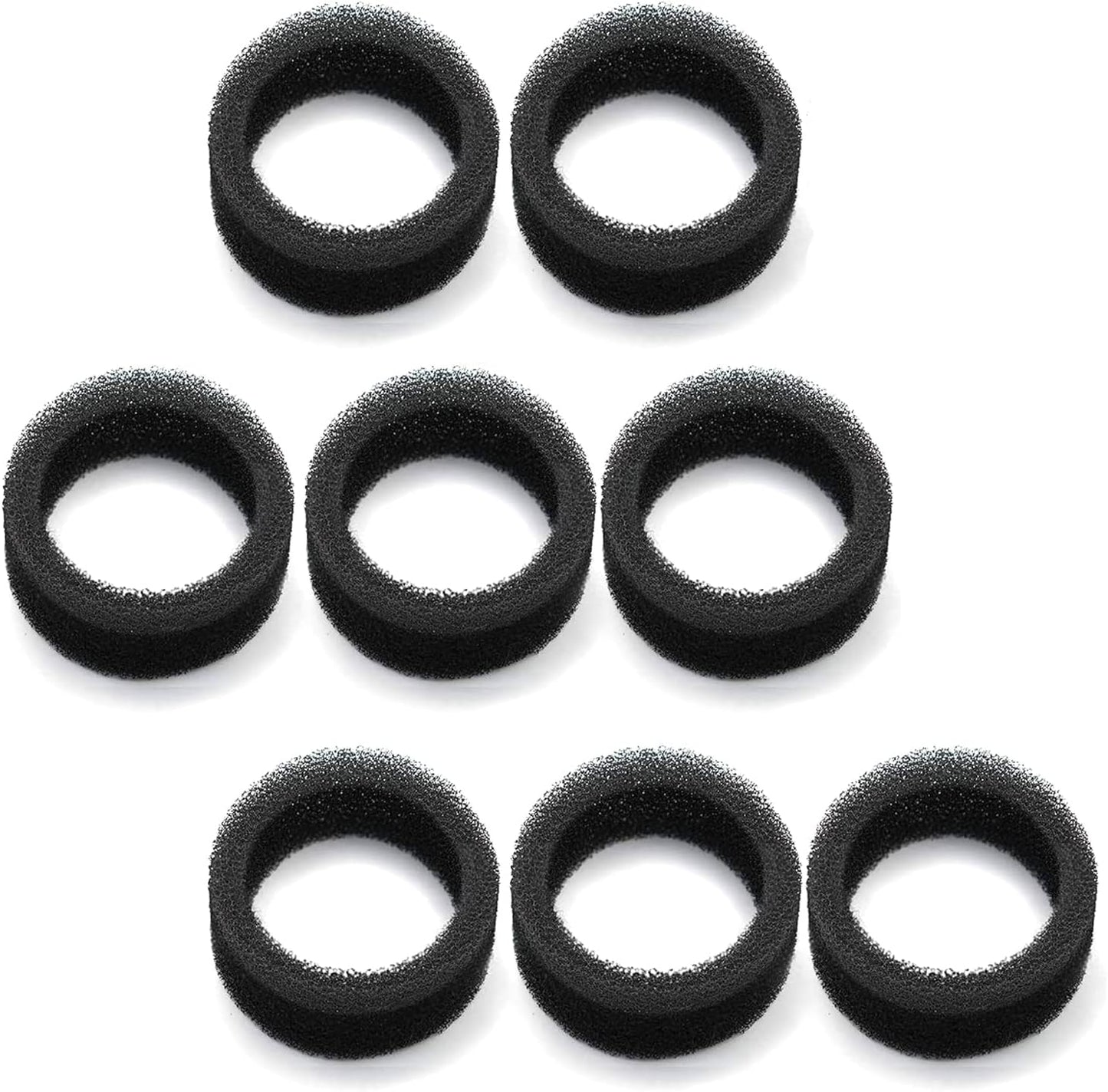 8 Pieces Pet Fountain Foam Filters Round Sponge Black Filter Foam Pet Cat Fountain Replacement Filter for 2.5 L/ 84 oz Stainless Steel Cat Fountain Pet Drinking Water