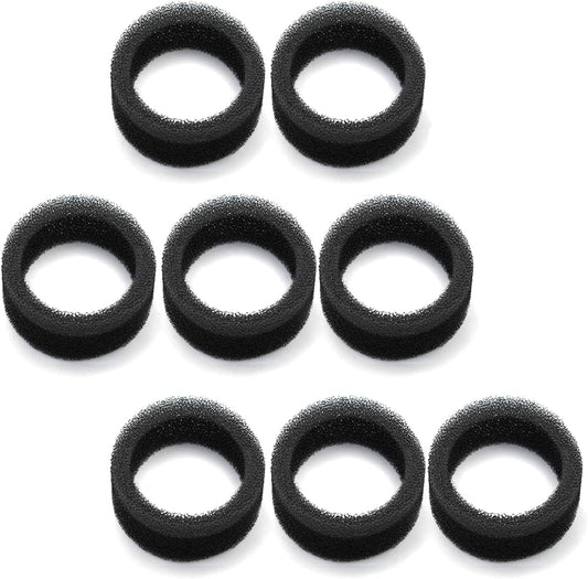 8 Pieces Pet Fountain Foam Filters Round Sponge Black Filter Foam Pet Cat Fountain Replacement Filter for 2.5 L/ 84 oz Stainless Steel Cat Fountain Pet Drinking Water
