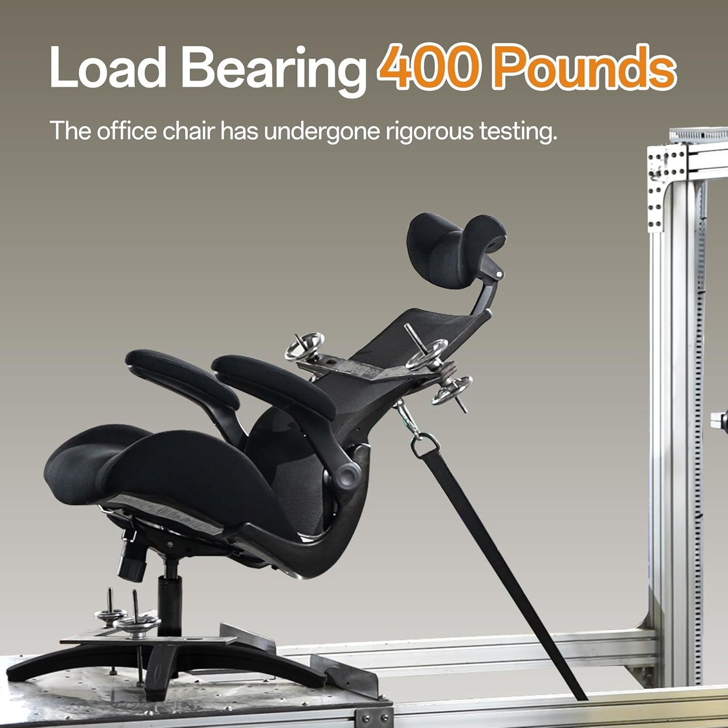 BOLISS 400lbs Ergonomic Office Desk Chair Big and Tall with Wide Seat – High Back Mesh Executive Chair with 4-Level Adjustable Headrest,Lumbar Cushion, Flip-Up Armrests for Storage (Black)