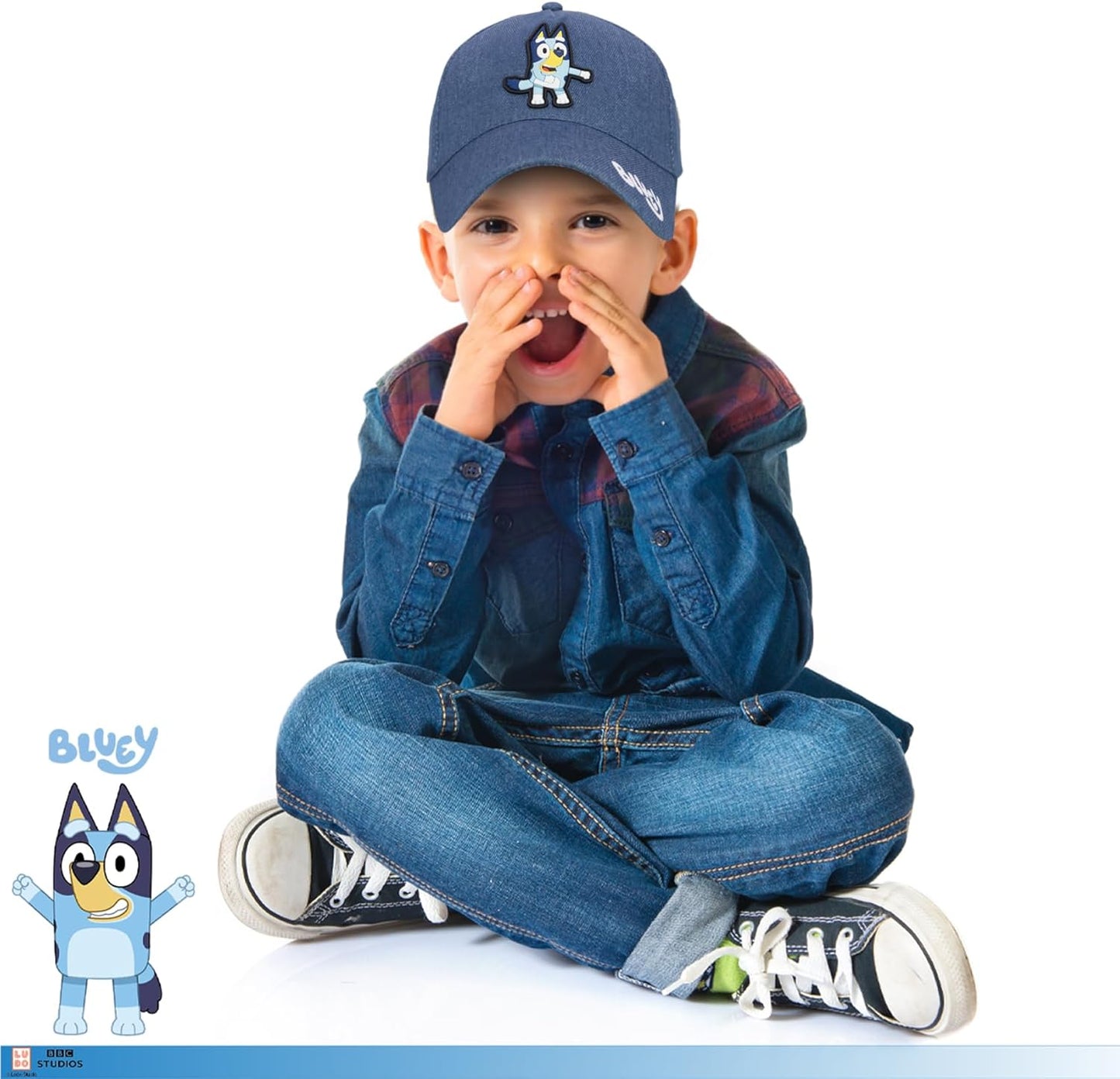 Bluey Hat Toddler Baseball Cap – Cute Hat for Kids, Adjustable Toddler Ball Cap, Bingo, Bandit