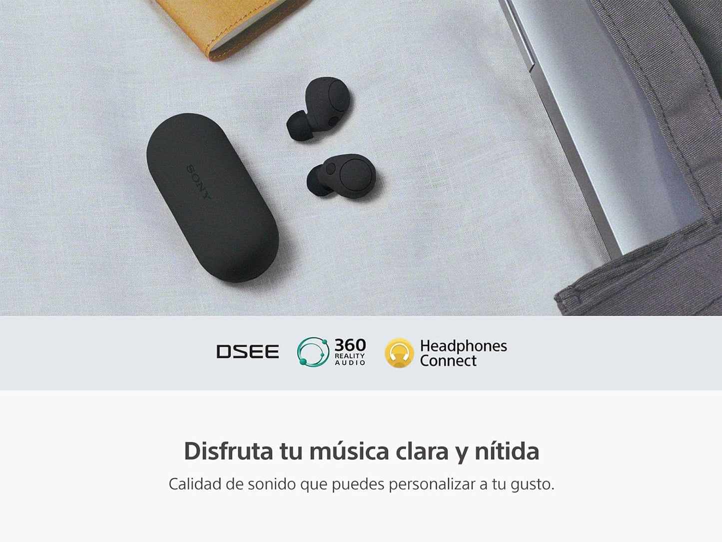 Sony WF-C700N Wireless Noise-Canceling Earbuds - Bluetooth Hi-Fi Earphones with 35-Hour Battery, Water-Resistant Design, Touch Controls for Calls and Music - Premium Audio Experience, Black