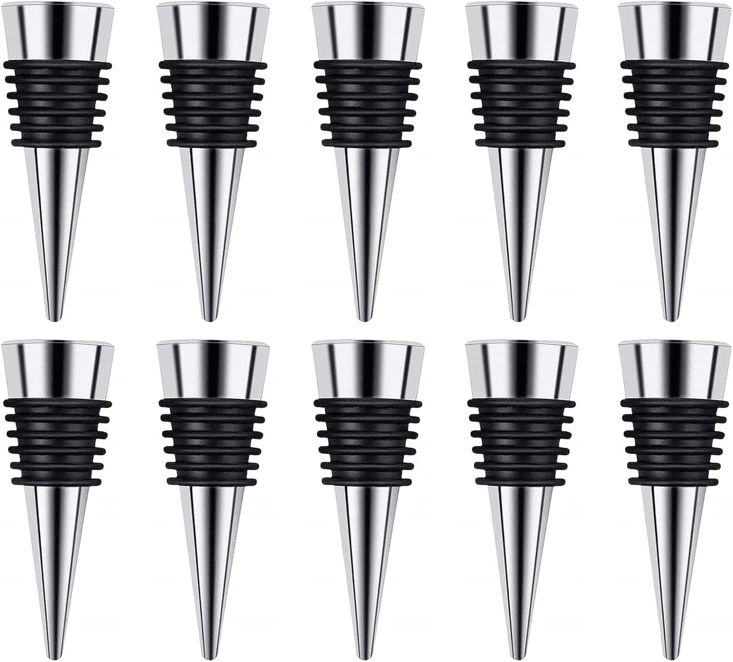 Wine Stopper, Reusable Decorative Bottle Stoppers for Kitchen, Bar, Gifts, Holiday Party, Wedding (10 Pack)