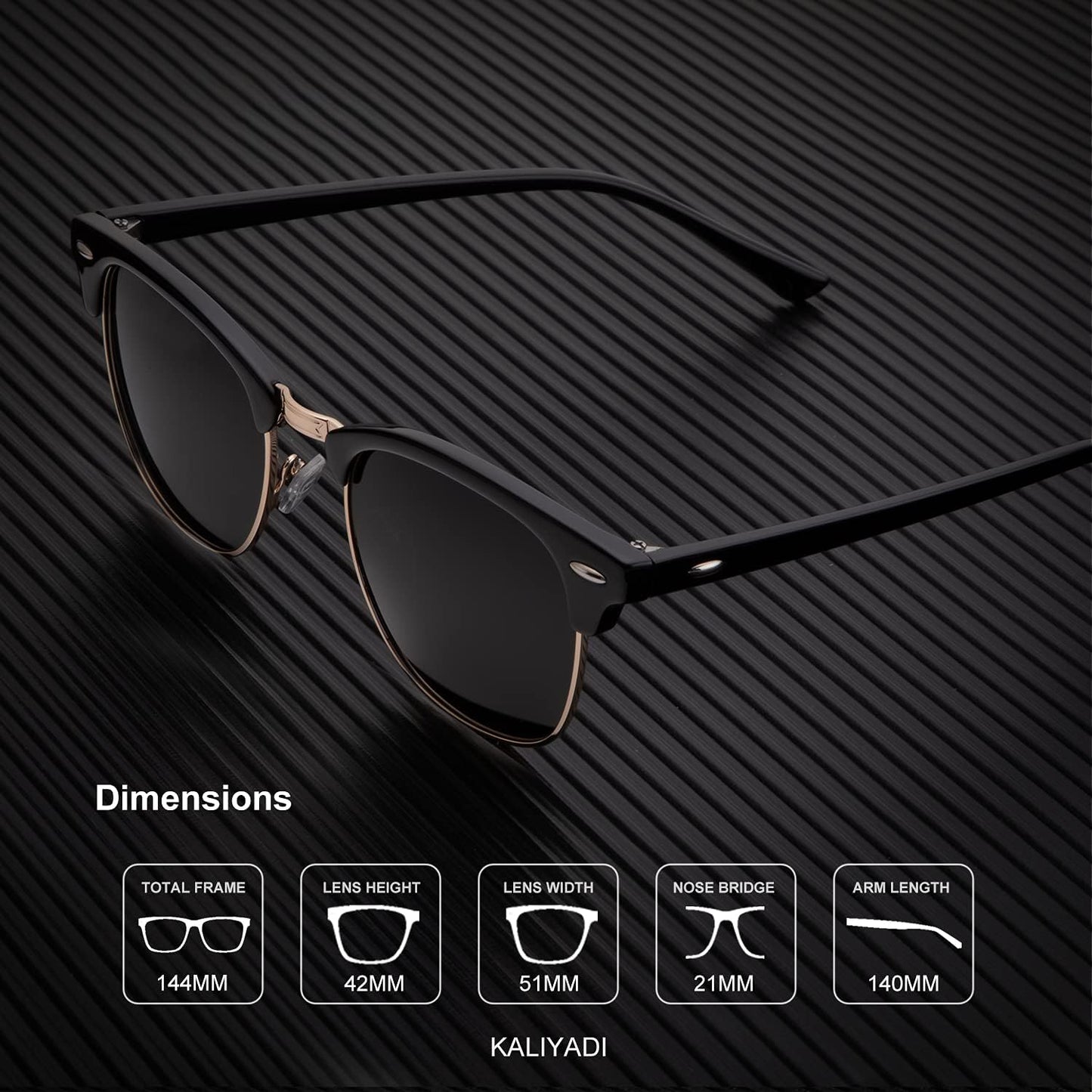 KALIYADI Sunglasses Men Polarized for Mens and Womens Unisex Sun Glasses for Driving UV Protection